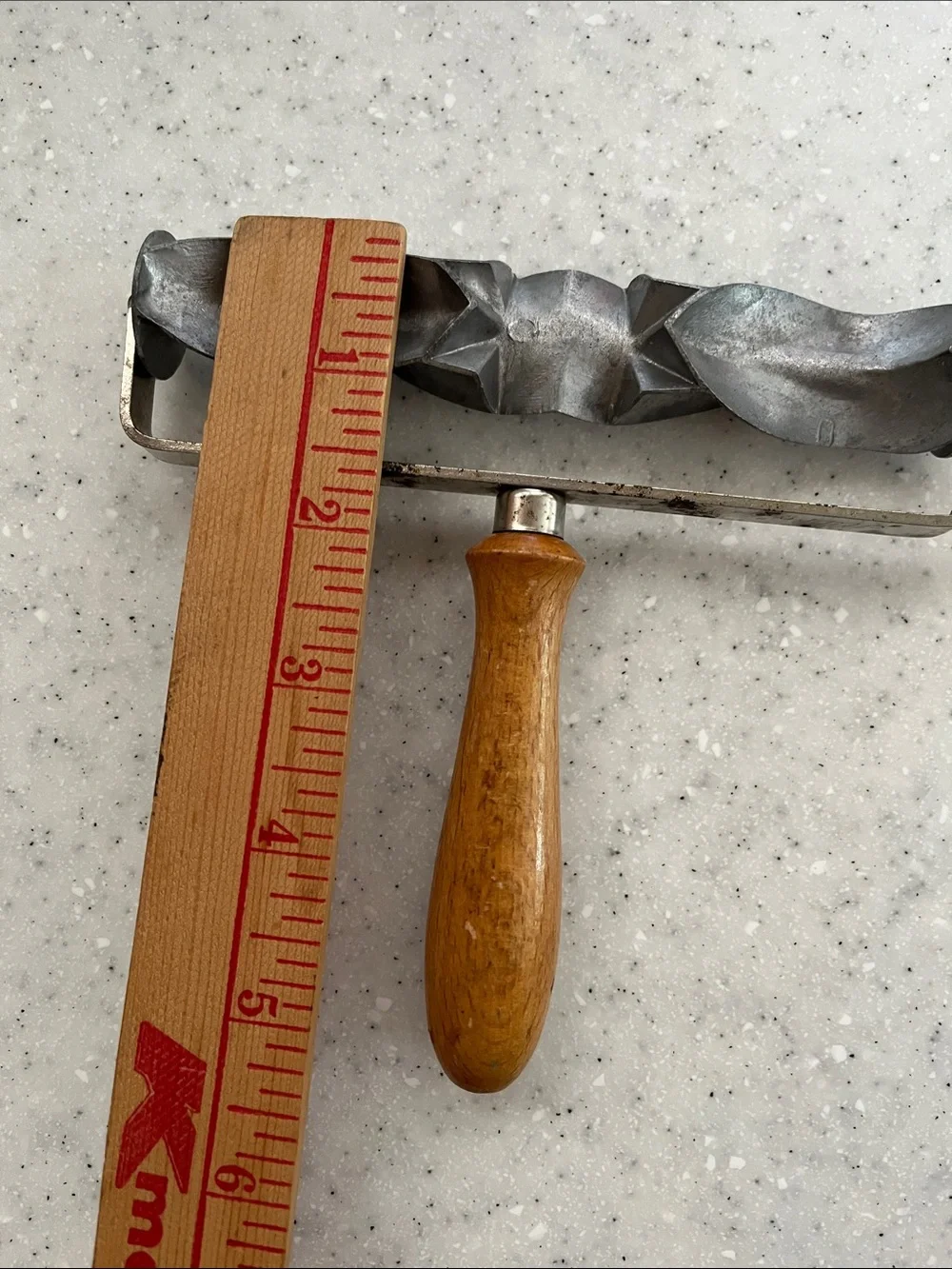 Vtg Model 1 Germany Cookie Roller AURO Metal & Wood Pastry Kitchen Tool